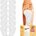 ZUCNANA Arch Support Inserts for Women Flat Feet (6 Pairs), Soft Gel Arch Support Insoles for Plantar Fasciitis, Reusable Arch Pads for Foot Pain Relief, One Size Fits Any (Clear)