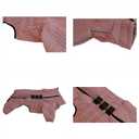 Lotus Warm Dog Coat, Double Layers, Windproof, Waterproof, Reflective, Pink, L (back 15"), Lotus Pink