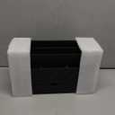 Bamboo Mail Organizer Countertop Desktop with Drawer - Desk Organizer with File Organizer for Office Supplies All-in-One Desk File Organization with Pencil Holder for Paper Letter Envelope Bill (1 Black)