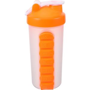 FRCOLOR Protein Powder Bottle Large Capacity Reusable Sports Shaker Bottle with Pill Box for Outdoor Fitness and Daily Use