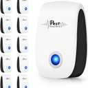 10Pack Ultrasonic Pest Repeller Electronic Mouse Repellent Ultrasonic Plug in Mice Repellent Indoor Sonic Electronic Rodent Repellent Plug in Pest Control for Insect,Cockroach,Rat,Spide,AntBug (black)