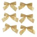Christmas Essentials Glitter Bow and Holiday Appliques Set, Christmas Craft Embellishments for Presents, Wreaths, and Tree Decoration