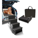 Dog Stairs for Large Dogs - Extra Wide Dog Steps for Car Big Size, SUV & Trucks - Glow in The Dark Marking - Foldable Dog ramp for Car - Non-Slip Surface - Dog ramps for Large Dogs - 4 Steps