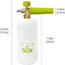ESP Foam Cannon Snow Foam Lance Pressure Power Jet Washer Quick Release Adjustable Nozzle with 1 Liter Bottle Washing Mitts 1 Towel