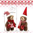 Valentines Day Gifts for Her - Valentines Gnomes Teddy Bear Farmhouse Table Decor for Home - Romantic Gifts Galentines Day Decorations (Brown)