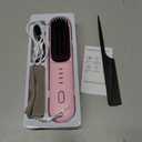 2026 Upgraded Go Brush - Pro for Short Hair - Cordless Straightening Brush with Fast Heat, 3 Temperature Settings, Ionic & Ceramic Care, USB-C Rechargeable for Frizz-Free Styling (Pink)