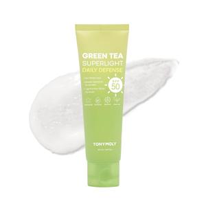 TONYMOLY Green Tea Korean Sunscreen SPF 50  Non-Greasy Broad Spectrum Face Sunscreen with Niacinamide, Panthenol & Hyaluronic Acid, Travel Size 50ml