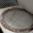 XGGJWW 36 Inch Large Round Solid Wood Wall Mirror - Rustic Farmhouse Dark Brown Wooden Circle Mirror for Bathroom, Living Room, Entryway & Wall Decor