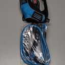 No Pull Dog Harness Adjustable Reflective Oxford Easy Control  Large Dog Harness with A Free Heavy Duty 5ft Dog Leash,  Blue Harness+Leash