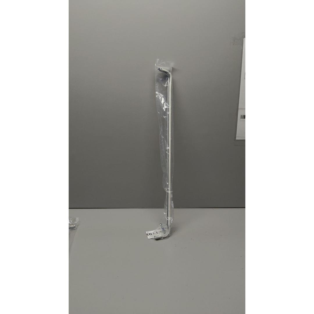 Adjustable Double Curtain Rod with 2.5 and 3.5 Inch Projection - 28-48 Inches, White Finish, Includes Mounting Hardware - 1 Pack