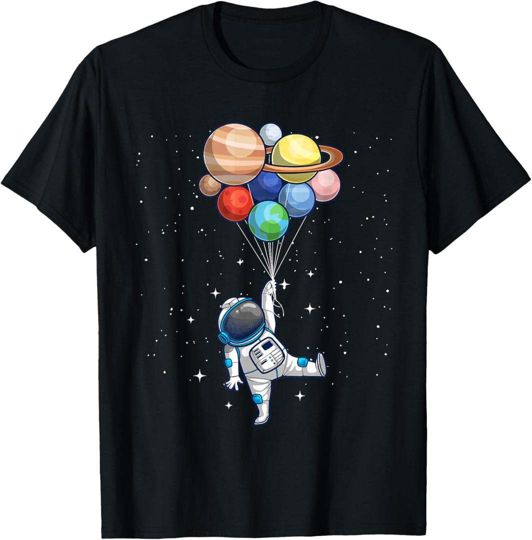 Space Themed for Men Women Outer Space Moon Galaxy Astronaut T-Shirt M