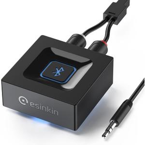 Esinkin Wireless Audio Receiver for Music Streaming Sound System Works with Smart Phones, Tablets and Car, Wireless Adapter for Speakers