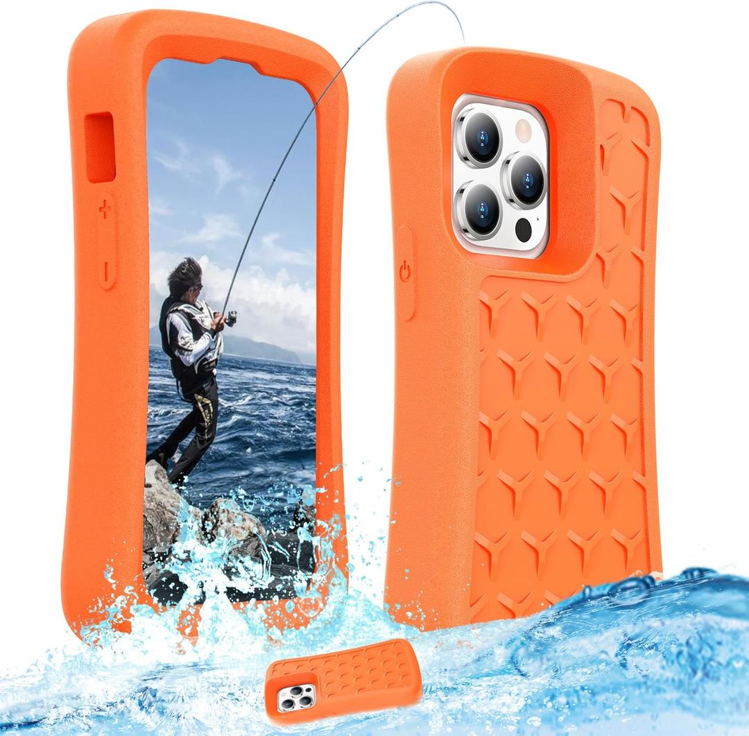 Floating Phone Case for iPhone 15 Pro Max/15 Plus/14 Pro Max/14 Plus/13 Pro Max/12 Pro Max EVA Material Case with Waterproof Dry Bags and Lanyard, 20FT Powerful Drop Protective Case-6.7inch