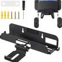 FUNDIARY Wall Mount for Nintendo Switch 2, Metal Wall Mount Kit Shelf Accessories for Switch 2 Console & Pro Controller with Grips Brackets, 3 Wall Anchor, 3 Screw, 1 Hook and 1 Screwdriver - Black