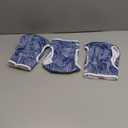 wegreeco Washable Female Dog Diapers Highly Absorbent Reusable Diapers for Dog in Heat Period, 3 Pack (Blue Jeans, Medium)
