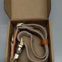 Plutus Pet Genuine Leather & Hemp Dog Collar  Adjustable Heavy Duty Pet Collar with Quick Release Metal Buckle, Soft & Stylish for Puppy and Small, Medium, Large Dogs (Ash Brown, M)