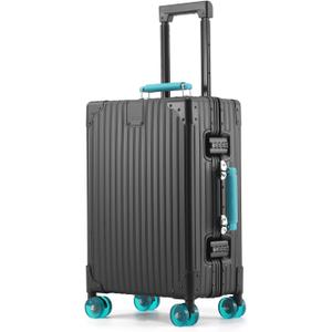 All Aluminum Zipperless Luggage, Hard Shell Suitcase with Wheels, 20IN