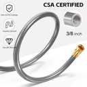 GasSaf 4FT 3/8" ID Natural Gas Hose, Natural Gas Grill Hose Suitable for Weber Grills, Blackstone Griddles, Generator, Patio Heater - CSA Certified