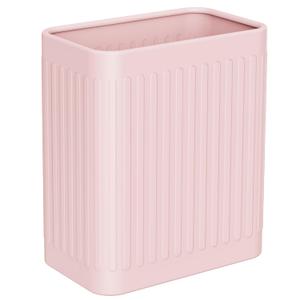 TrashAid Small Bathroom Trash Can, 2.1 Gallon Bathroom Garbage Can, Stainless Steel Waste Basket for Office, Under Desk, Bedroom, Rv, Pink