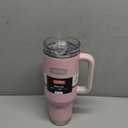 THERMOS Stainless Steel Cup Holder Mug - 40 Ounce, Sunset Pink - Insulated Tumbler with Lid and Straw, Plus Leak-Resistant Slide Lock