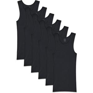 Gildan Men's A-Shirts Tanks Multipack (Black)S-M