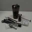 Cocktail Shaker Set, 23-Piece Boston Stainless Steel Bartender Kit with Acrylic Stand & Cocktail Recipes Booklet, Professional Bar Tools for Drink Mixing, Home, Bar, Party - Black