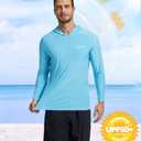 2 Pack Mens UPF 50+ Fishing Shirts Long Sleeve UV Sun Hoodie Quick-Dry Swim Rash Guard Lightweight Shirt for Outdoor (XL)