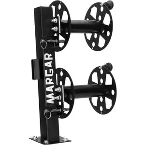 Heavy Duty Double Welding Cable Lead Reel, 10 Tilting Fixed Base, 10" Reel, Accommodates 150 Feet of 1/0 and 125 Feet of 2/0 Cable