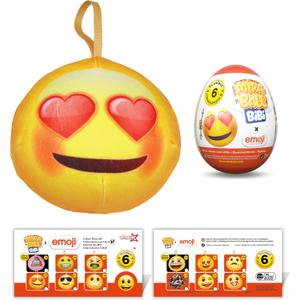 Bibi Emoji - Surprise Egg Capsule with Memory Foam Expandable Plush Toy  3.7" (9.5cm) Soft Collectible with Hidden Surprises  Fun Gift for Kids, Parties, Holidays, Stocking Stuffers