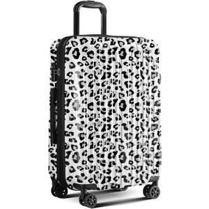 Checked 24inch Luggage with Spinner Wheels,Cheetah