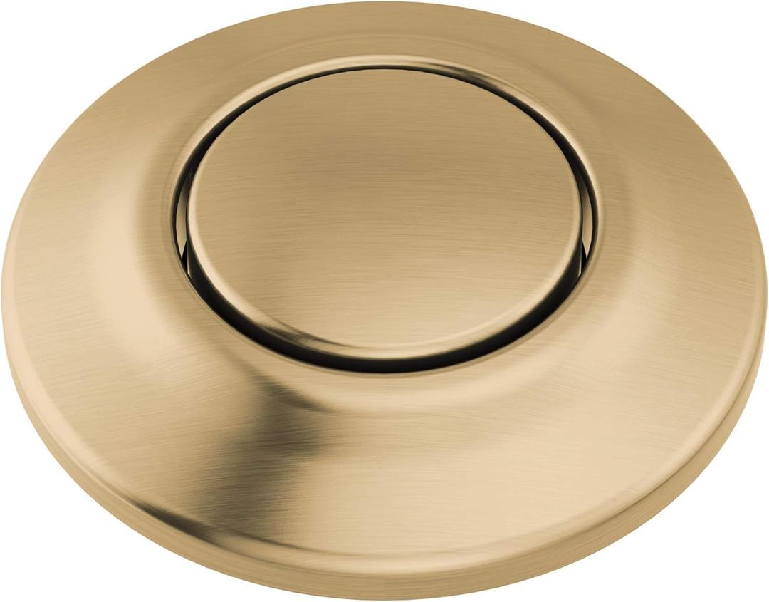 Delta Faucet Air Switch for Disposal Gold, Air Switch for Garbage Disposal, Air Switch Kit, Air Switch Button, Champagne Bronze 72050-CZ