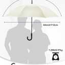 Large Stick Umbrella Windproof Automatic Open 50 Inch Umbrella with Hook Handle, Over Sized J Handle Umbrellas for Men and Women, Windproof Unbreakable Stick Rain Golf Umbrella