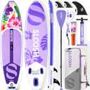 SLOOSH Inflatable Stand Up Paddle Board, 10'6" Paddle Boards with Premium Accessories, Non-Slip EVA Deck, Ultra-Light Carry Bag Pump, Ripple SUP for Youth & Adults of All Skill Levels