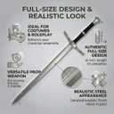 Full Size Medieval Foam Practice Sword for Cosplay LARP Costume Halloween