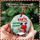 2 x Funny Santa Christmas Ornament 2025  Humorous Xmas Tree Decoration, Stocking Stuffers, Secret Santa Gifts - Holiday Gag Gift for Friend, Neighbor, Coworker Exchange