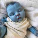 Pinky Reborn Avatar Baby Dolls 20 Inch Soft Vinyl Realistic Newborn Sleeping Baby Girl Doll Toy Accessories Gift Set for Kids Age 3+