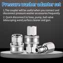 FENG PAI 12Pcs NPT 3/8 Inch Pressure Washer Adapter Set, 6 Sets Stainless Steel Internal Male and Female Quick Connector Kit, Pressure Washer Internal Female and Male Thread Fitting