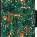 CASETiFY Impact Folio Case for iPad Pro 12.9" (3rd/4th/5th/6th Gen) - Foxes in an Emerald Forest - Clear Black