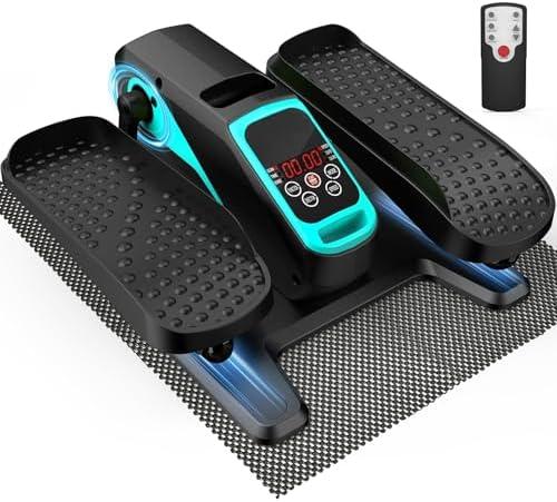 VIVURN® 018 Under Desk Elliptical 5 Mode 12 Speed Low Impact Mini Electric Leg Exerciser As Seen on TV While Sitting for Seniors with Non-Slip Mat Quiet&Portable Seated Elliptical for Home and Office
