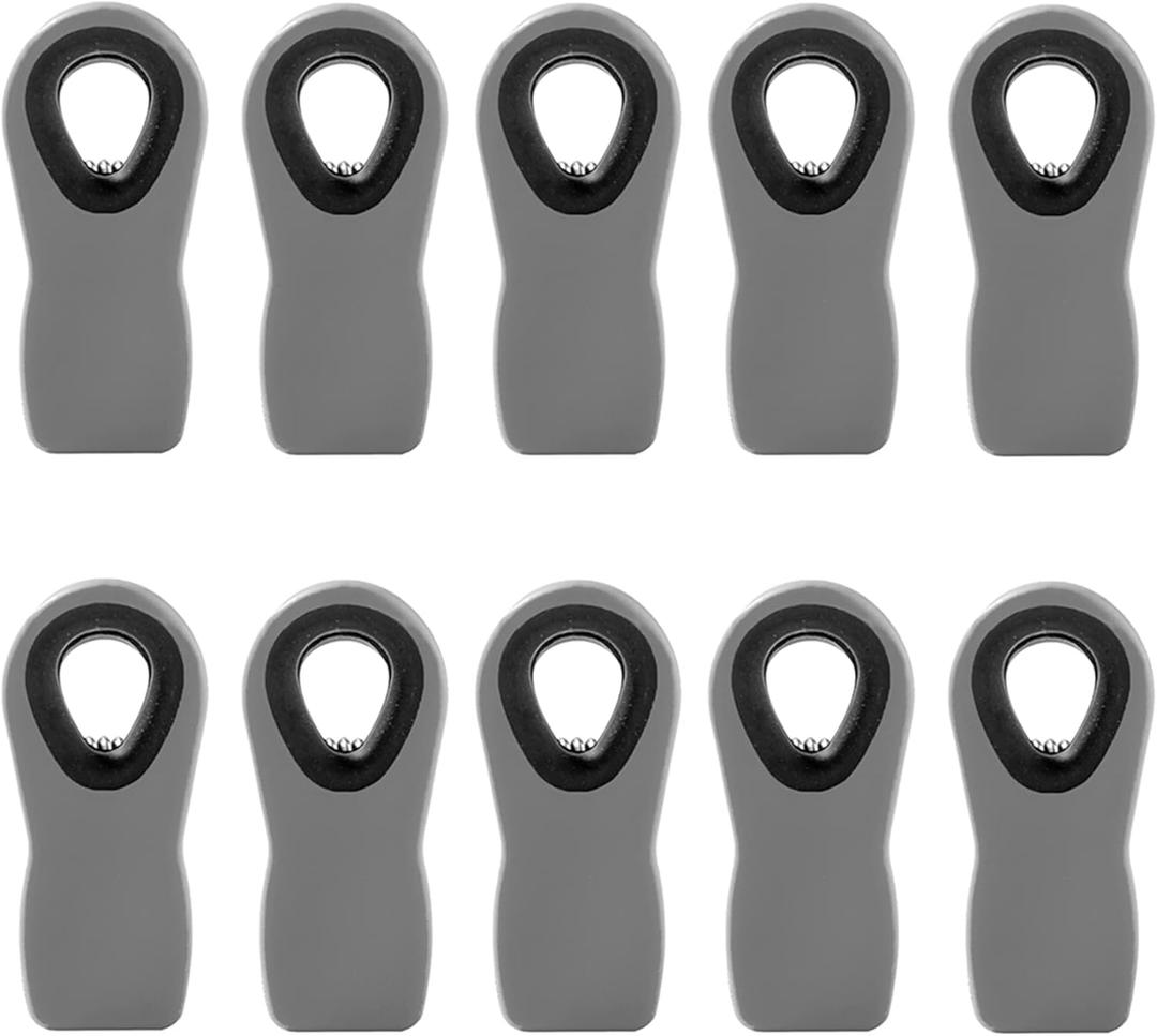 Chip Clips Bread Clips Bag Clips Magnetic Clips Chip Clip Chip Clips Bag Clips Food Clips Clips for Food Packages Chip Bag Clip (10pcs Grey)