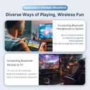 Bluetooth 6.0 Transmitter Receiver, 2-in-1 Wireless Audio Adapter with 3.5mm AUX, TF Card Slot, Built-in Mic for Hands-Free Calls, Clip-on Bluetooth Car Kit for Home Stereo, TV, PC