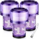 V12 Filter Replacements for Dyson V12 Detect Slim, Detect Slim Animal, Slim+ Cordless Vacuum and V12 Slim Absolute Vacuums, SV34, SV35 Vacuums Filter Replacement, Compare to Part 971517-01, 3 Pack