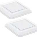 E-far Square Bakeware Lid, 2-Pack Plastic Food Storage Replacement Cover Set, Fits for E-far 9 x 9 -Inch Baking Pan