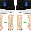 3 Layers Adjustable Supination & Pronation Correction Heel Insoles,Self-Adhesive Medial & Lateral Heel Wedge Inserts for Foot Alignment, Knee Pain, Bow Legs (Black, L: W: 7.5-12 / M: 7-11)