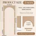 Nuanchu 3 Set 118 x 47.24 Inch Arch MDF Wall Molding Kit