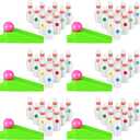 Kathfly Bowling Party Favors for Kids Mini Game with Miniature Bowl Pins Ramp Bowl Ball Tabletop Bowling Sets Goodie Bag Fillers for School Classroom Prize Party, (25 Set)