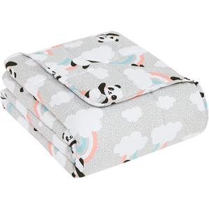 CuteKing Weighted Blanket for Adults: Weighted Blanket with Premium Glass Beads - Thick Blanket for Adult All Season(15lbs, 48"x72", HappyPanda) (10-white Plaid)