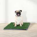 PETMAKER Artificial Grass Puppy Pee Pad with Tray, Reusable Dog Potty Training Mat for Indoor & Outdoor Use, Easy Clean Artificial Turf Surface for Dogs and Small Pets, Fake Grass Potty