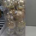 Sea Team Shatterproof Clear Plastic Christmas Ball Ornaments Decorative Xmas Balls Baubles Set with Stuffed Delicate Decorations (100mm/3.94 inch 16-Pack, Champagne)