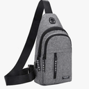 Generic Todays Deals in Clearance, Sling Bag for Women Men, Crossbody Bags, Chest Bag, Sling Backpack with USB Hole, Gray
